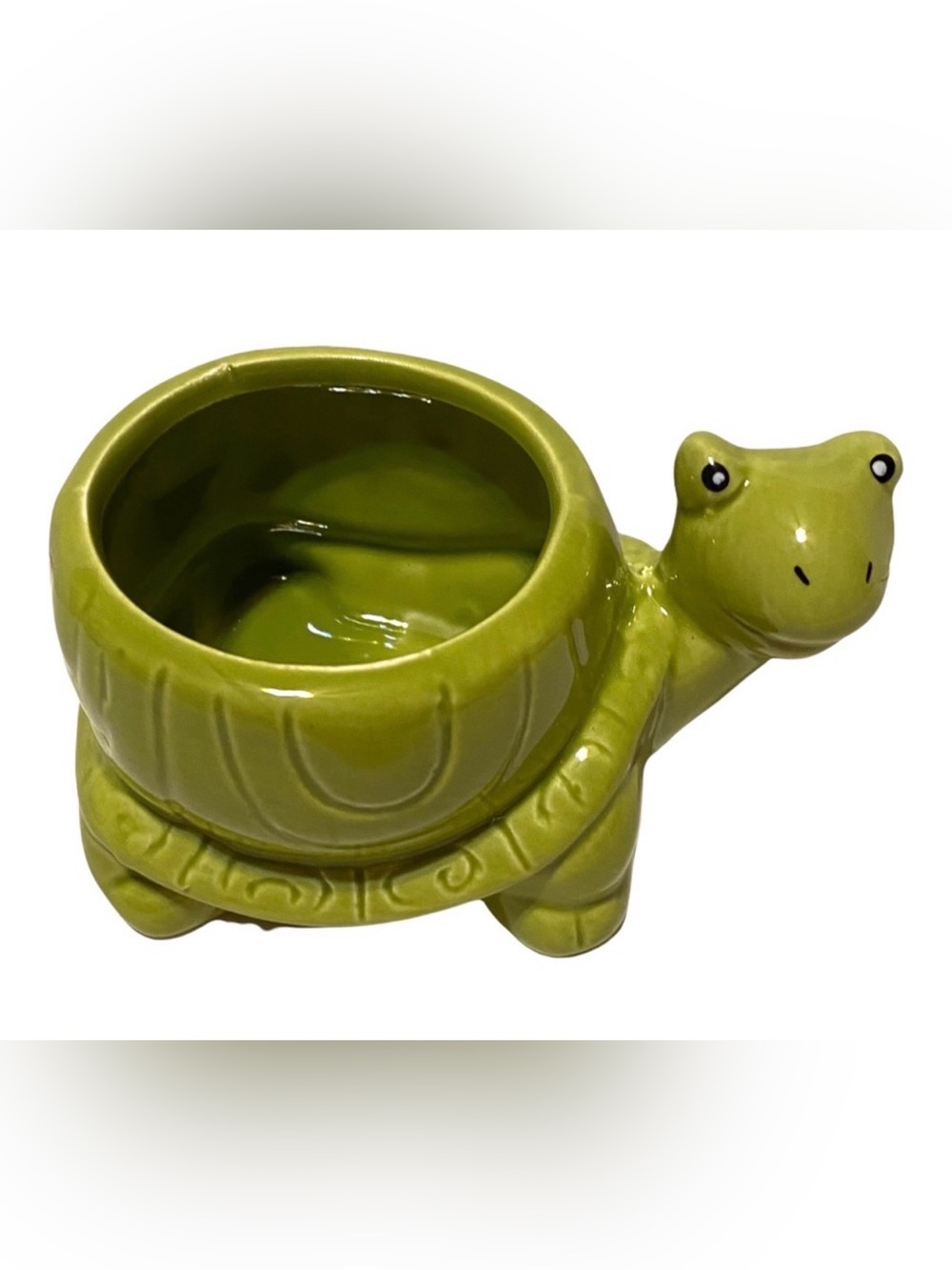 Green Ceramic Turtle Planter Pot Succulent